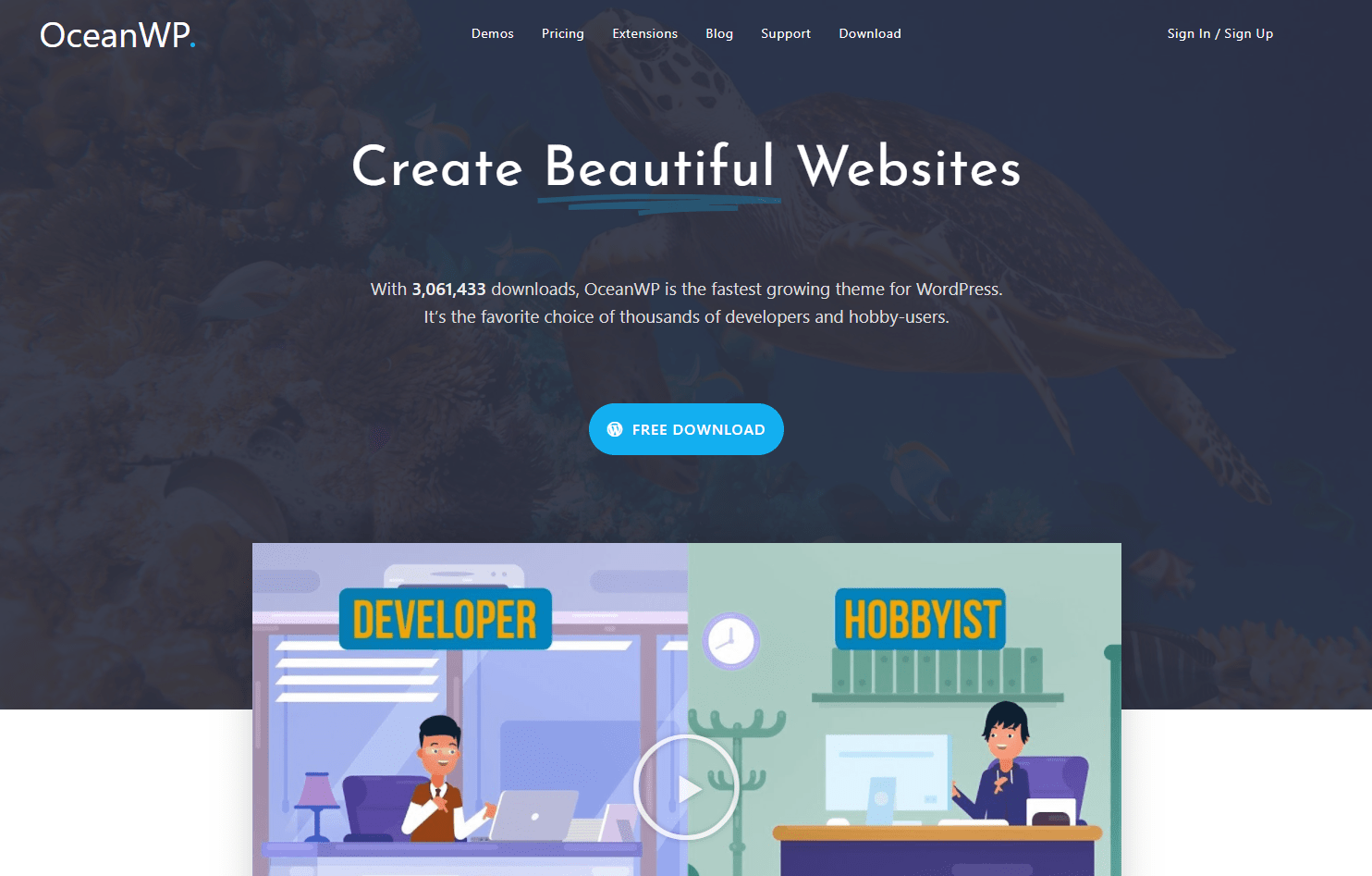Tema OceanWP y Elementor