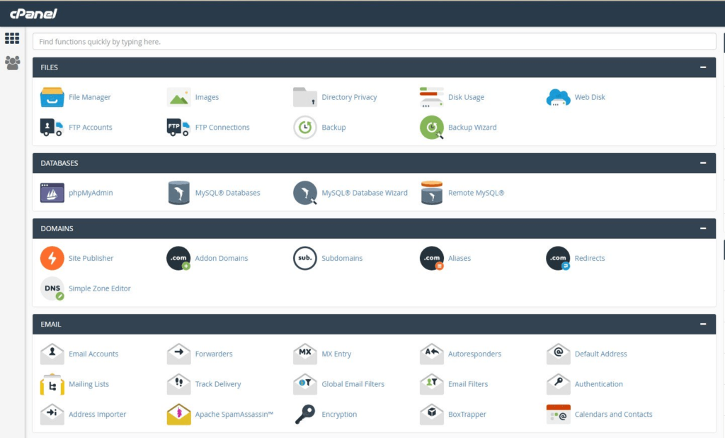 Herramientas en el panel de cPanel para mejorar página WordPress lenta