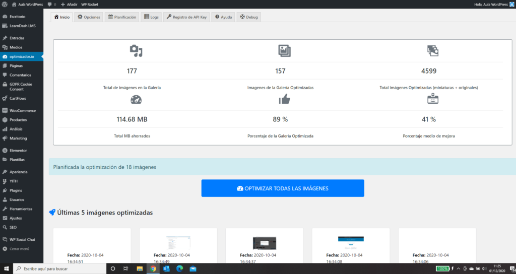 Causas página WordPress lenta, tamaño de las fotos