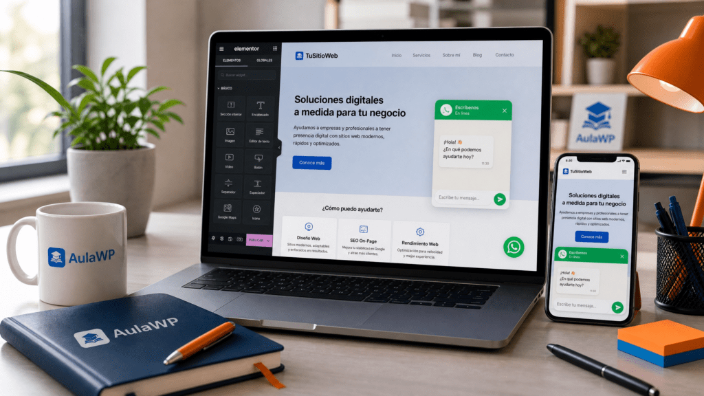 Como crear un Chat flotante de WhatsApp con Elementor
