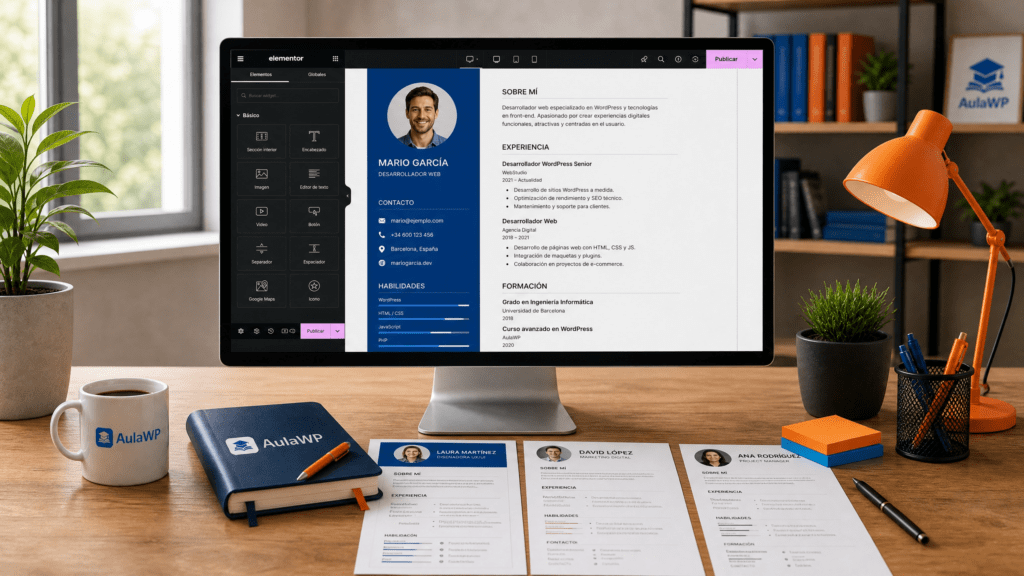 Plantillas CV para Elementor Gratis y de Pago