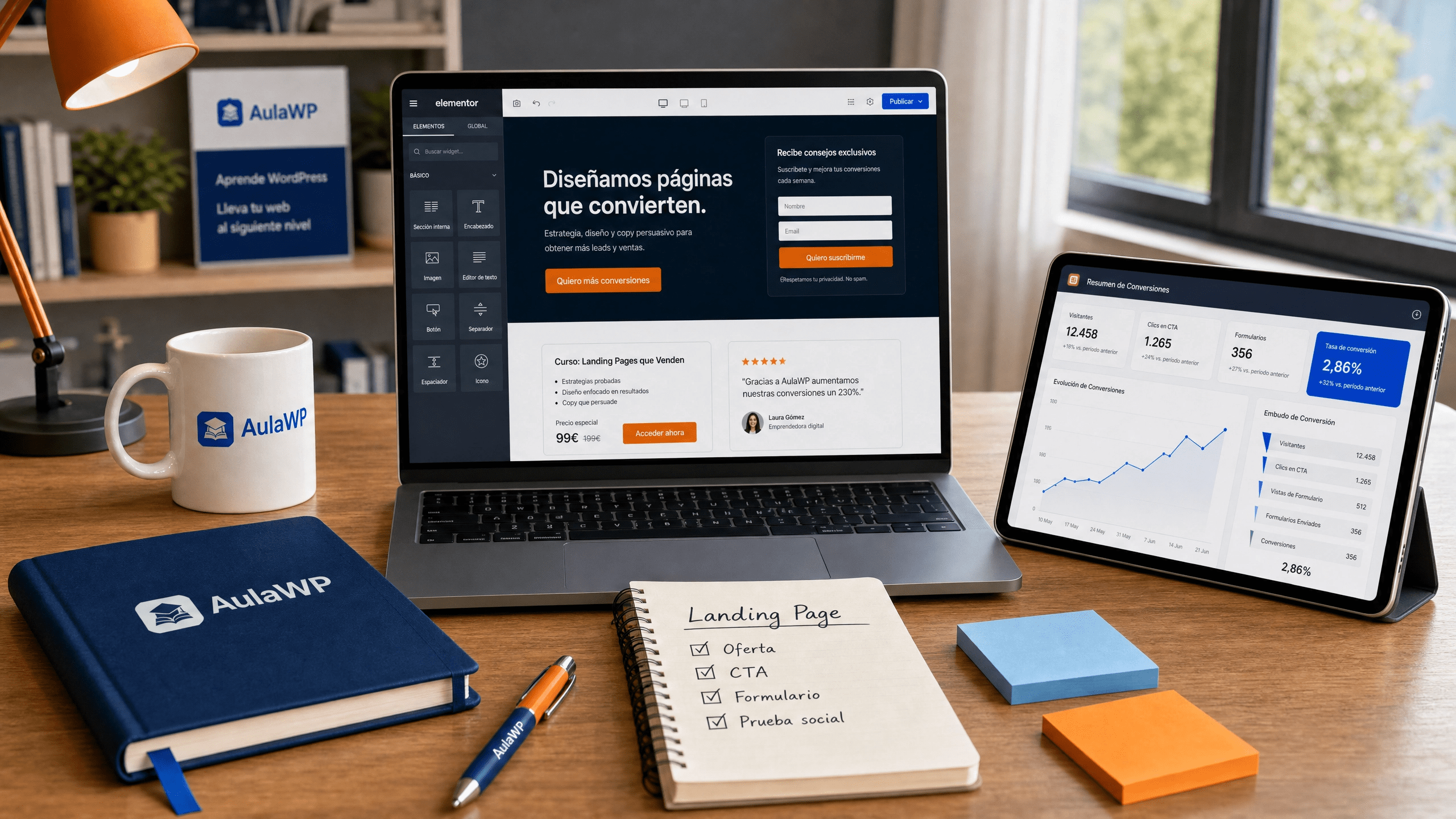 Cómo crear una landing page con Elementor (que convierta de verdad) en 2026
